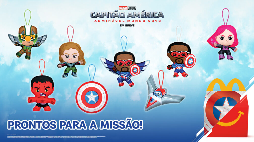 McLanche Feliz apresenta brinquedos do filme da Marvel Studios “Capitão América Admirável Mundo Novo”