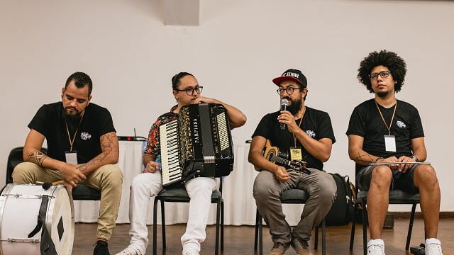 Os Fulano na aula de musicaslidade - Foto: Divulgação