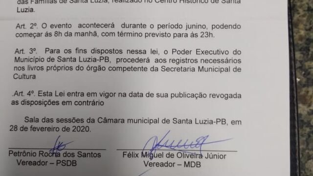 PL Nº 008/2020 /Divulgação