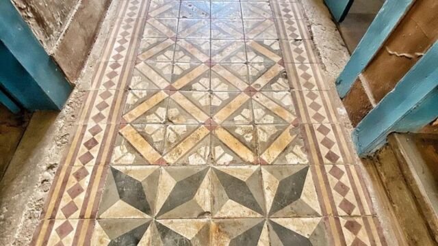 Piso do casarão Solar Baeta Neves, destruído por deslizamento de terra em Ouro Preto — Foto: Arquivo pessoal